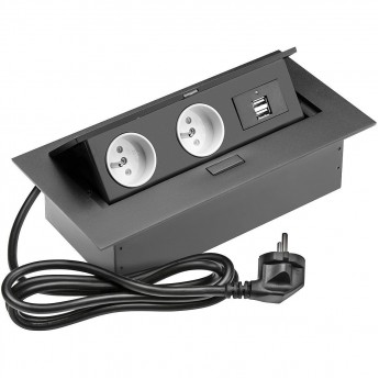 Блок розеток прямоугольный GTV AE-PBU2GU-20 врезной 2 розетки Блок розеток прямоугольный GTV AE-PBU2GU-20 врезной 2 розетки