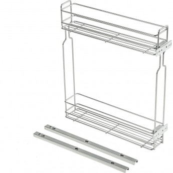 Двухуровневая боковая корзина без направляющих GTV цинк
