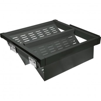 Полка для обуви перфорированная, графит, с доводчиком, полного выдвижения GTV WG-POBUWM90-60 Полка для обуви перфорированная, графит, с доводчиком, полного выдвижения GTV WG-POBUWM90-60