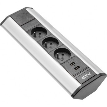 Розетка угловая, 3x расширения рабочего стола розетка с заземлением GTV AE-PBKT3U2U-80 Розетка угловая, 3x расширения рабочего стола розетка с заземлением GTV AE-PBKT3U2U-80