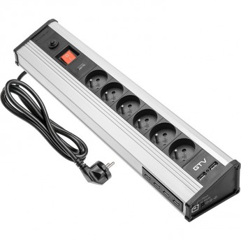 Розетка угловая, 6x расширений рабочего стола розетка с заземлением GTV AE-PBKT4U-80 Розетка угловая, 6x расширений рабочего стола розетка с заземлением GTV AE-PBKT4U-80