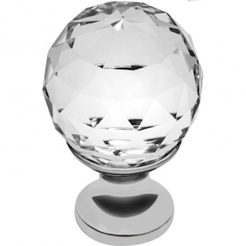 Ручка-кнопка CRYSTAL PALACE A30, хром/стекло GTV GZ-CRPA30-01 Ручка-кнопка CRYSTAL PALACE A30, хром/стекло GTV GZ-CRPA30-01