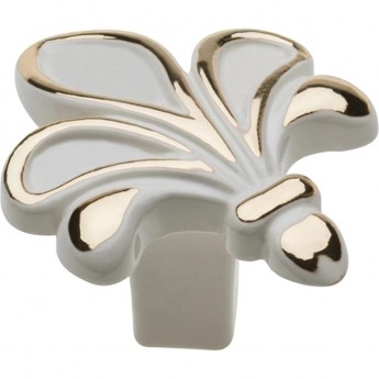 Ручка ROYAL, белый/золото GTV GZ-ROYAL3-1-10-03 Ручка ROYAL, белый/золото GTV GZ-ROYAL3-1-10-03