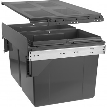 Ведро для мусора GTV PRACTI ECO PB-45-600MF-2X27-60A с креплением к фасаду Ведро для мусора GTV PRACTI ECO PB-45-600MF-2X27-60A с креплением к фасаду