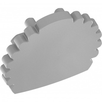 Заглушка GTV PA-ZASGLAXDR-00 для профиля LED GLAX штанги, цвет серебряный 10 шт